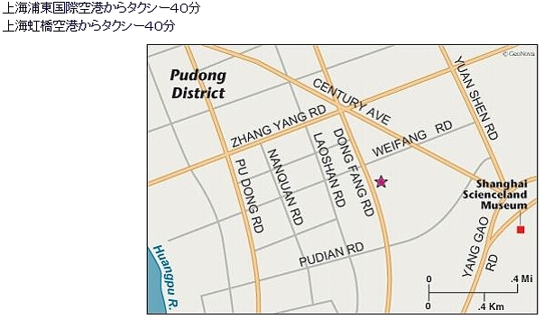 ホリディイン ホテル 浦東 上海 (上海浦東假日酒店) 　地図
