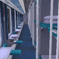 青蔵鉄道・2等寝台車 3段ベッド式の車両